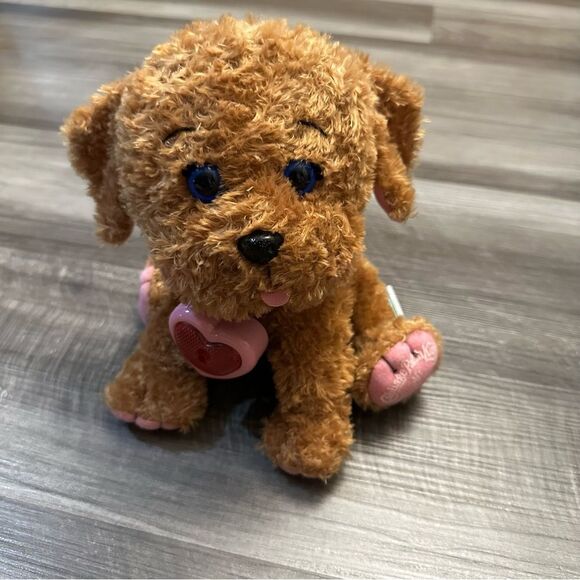 Cabbage Patch Kids CPK Adoptimals Plush Labradoodle Puppy Dog Pink Heart Works - Picture 1 of 11